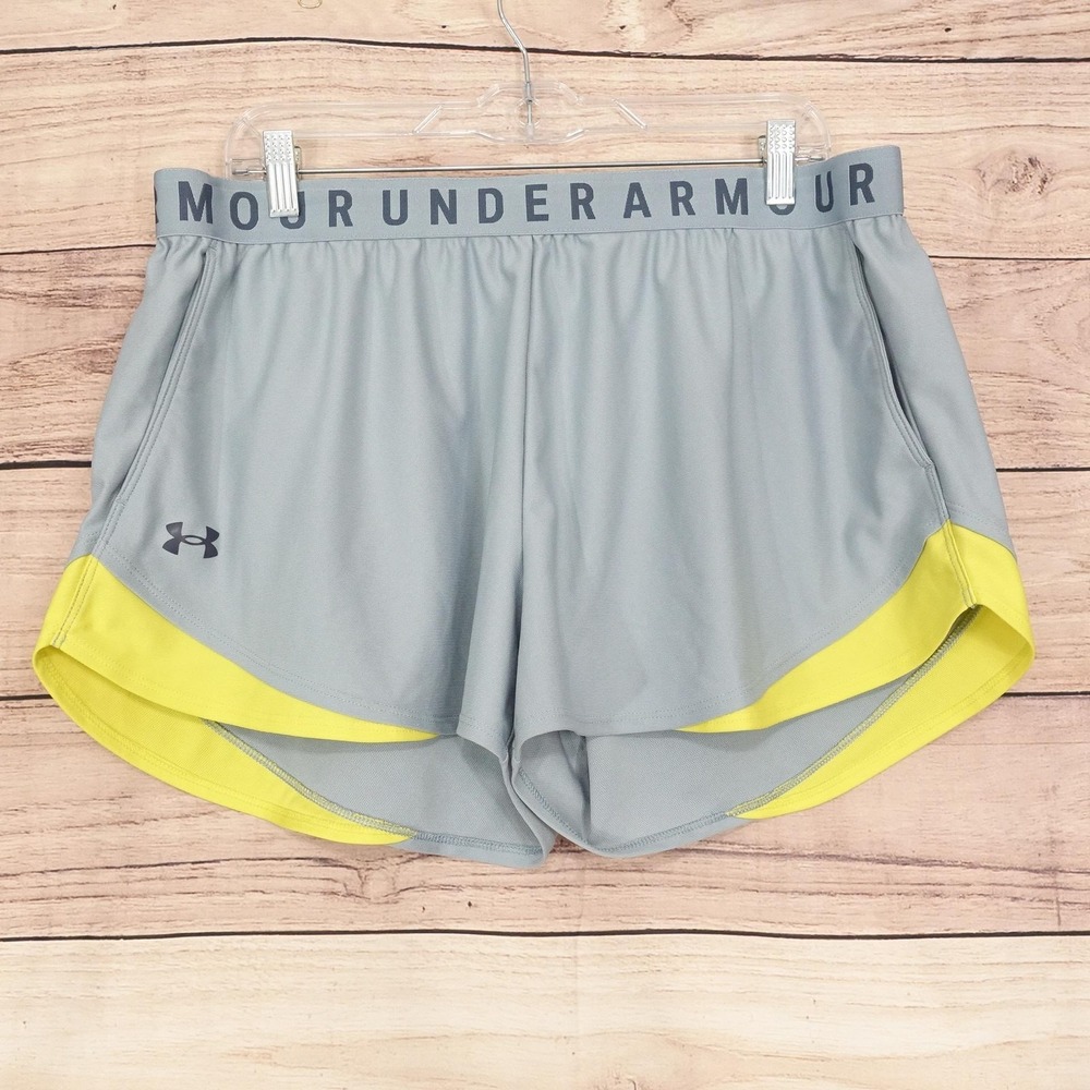 Under Armour HeatGear Shorts 2XL Gray Athletic Running Gym 2.5 Inseam